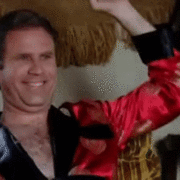 Wedding Crashers Will Ferrell cheering gif