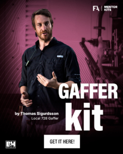 Thomas Sigurdsson Gaffer Mentor Kit for Filmmakers Academy. Film Production Equipment Lists.