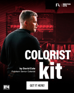 Dave Cole Colorist Mentor Kit for Filmmakers Academy. Film Production Equipment Lists.