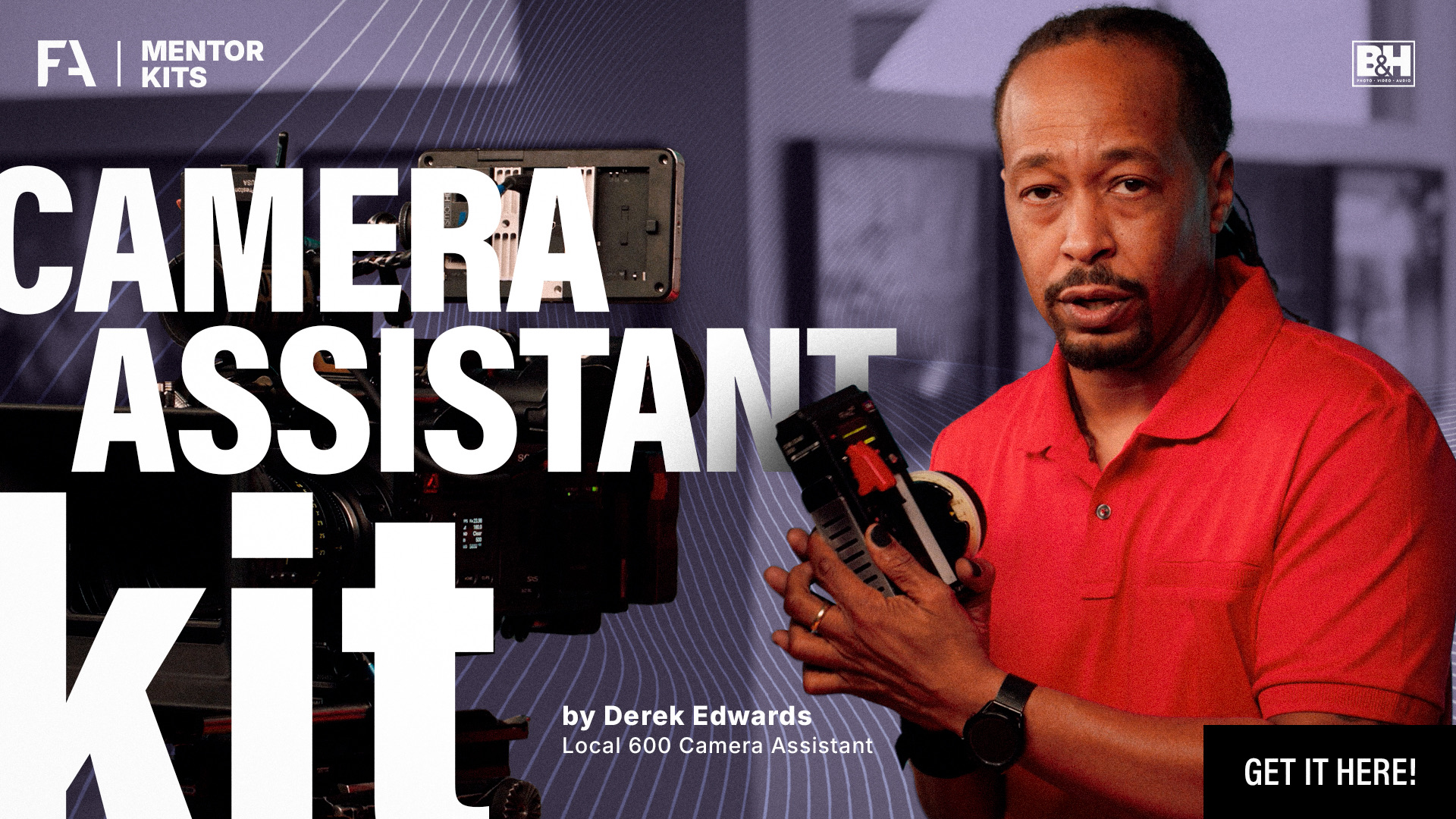 Filmmakers Academy Derek Edwards Assistant Camera Mentor Kit for Filmmakers Academy. Film Production Equipment Lists.