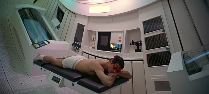 The use of the color cyan in 2001: A Space Odyssey