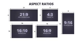 Aspect ratios 21:9, 4:3, 16:10, 16:9, and 9:16 - Adobe