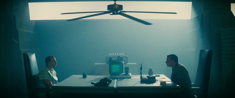 The use of the color cyan in "Blade Runner" 1982