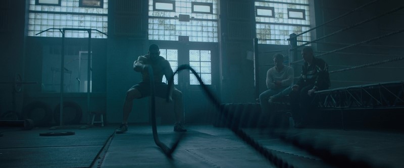 The use of the color cyan in Creed II film