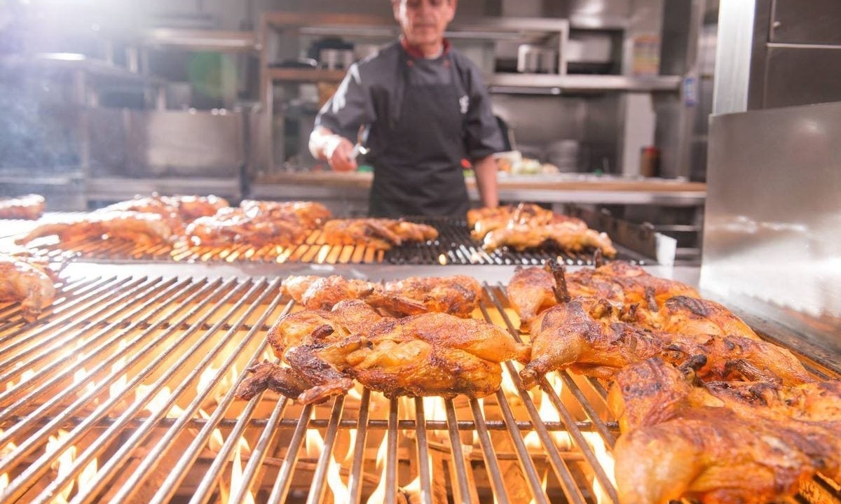 El Pollo Loco grilling chicken