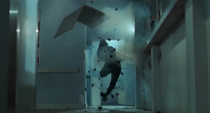 The use of the color cyan in "Hard Boiled" 1992