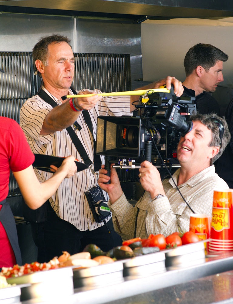 Elite team member Marc Margulies checking distance. El Pollo Loco Cinematography filmmaker film movies tv shooting DP lights