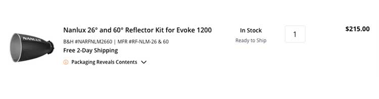 NL Mount Reflector 26°/45°/60°