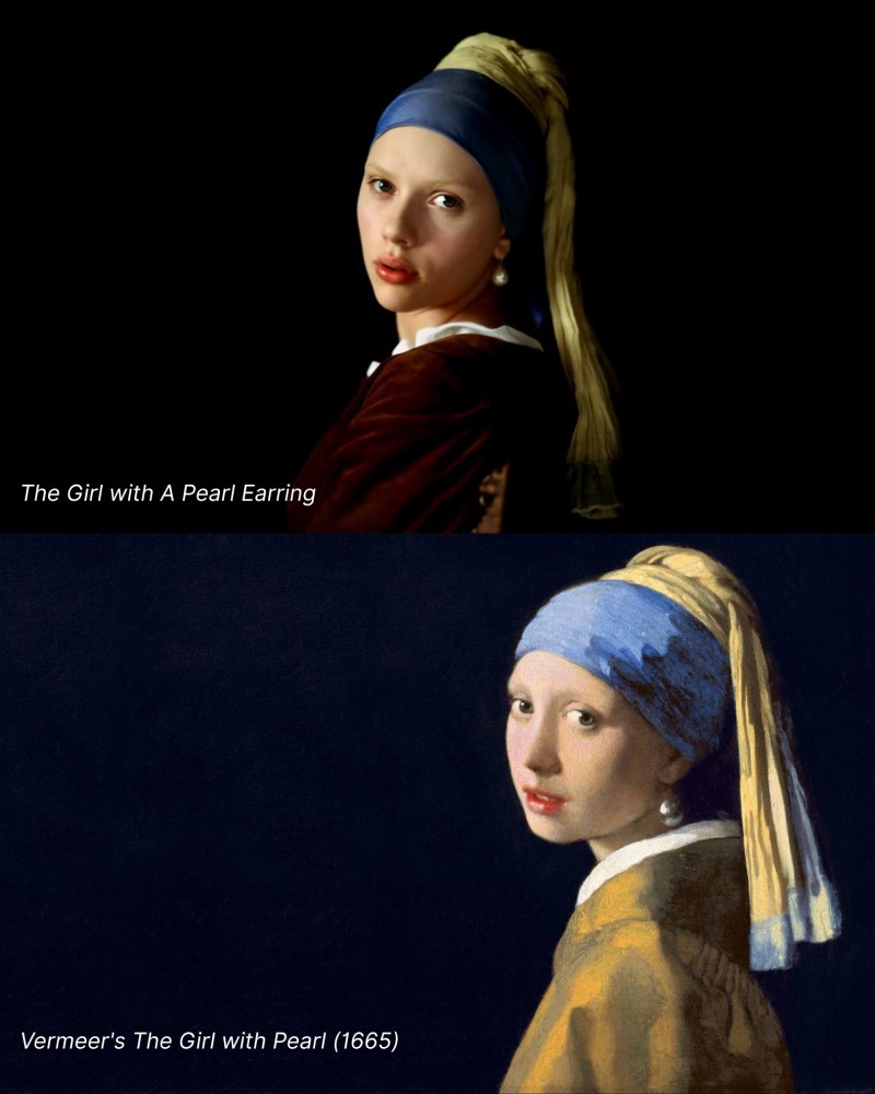 Girl with a Pearl Earring + Vermeer’s Girl with a Pearl Earring