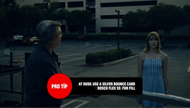 Pro Tip: While filming at dusk (twilight), use silver bounce