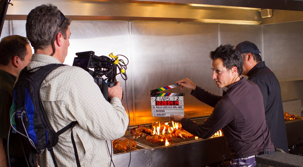 Elite team member Mike Svitak slating the shot El Pollo Loco Cinematography filmmaker film movies tv shooting DP lights