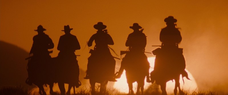 Cowboys riding in the sunset in Tombstone (1993) | Buena Vista Pictures